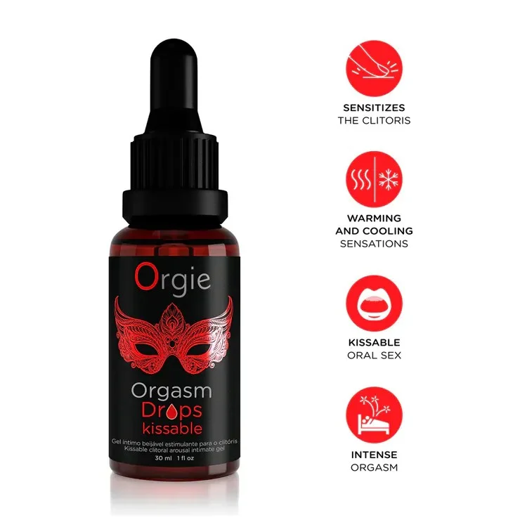 葡萄牙Orgie Orgasm Drop Kissable陰蒂快感熱感口交凝膠,可舔食熱感配方,強化刺激,親密互動必備 葡萄牙Orgie Orgasm Drop Kissable陰蒂快感熱感口交凝膠30ml