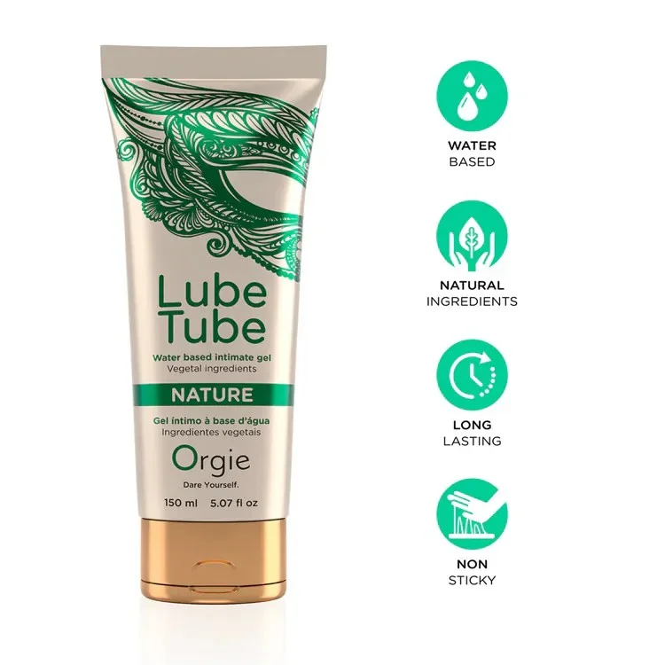 葡萄牙Orgie Lube Tube Nature親膚保濕潤滑液,天然溫和配方,無香精無色素,敏感肌適用,情趣潤滑必備 葡萄牙 Orgie|Lube Tube|Nature 親膚保濕潤滑液 天然 150ml(請點擊內文中購買網址購買)