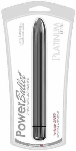 加拿大 BMS PowerBullet 14cm超強震動小鋼砲跳蛋(白金) Platinum 5.5