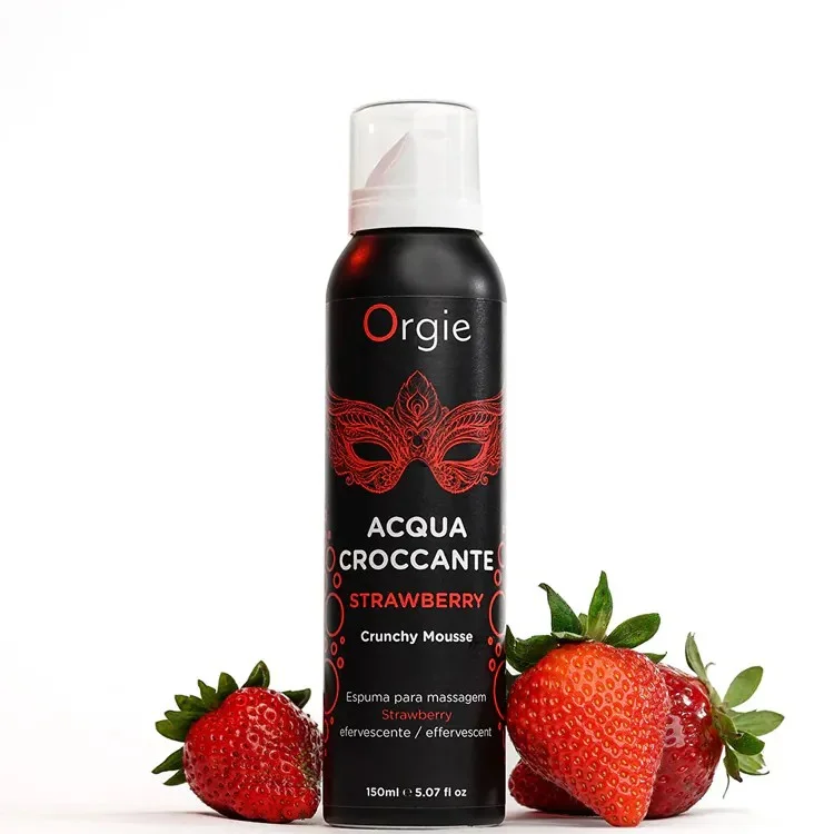 葡萄牙 Orgie Acqua Croccante Strawberry 香甜草莓跳動情趣按摩慕斯,果香跳動泡沫,親密按摩互動必備 葡萄牙 Orgie|Acqua Croccante|Strawberry 香甜草莓 跳動情趣按摩慕斯 150ml(請點擊內文中購買網址購買)